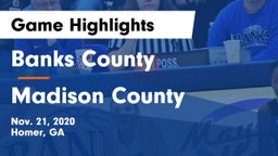 Banks County  vs Madison County  Game Highlights - Nov. 21, 2020