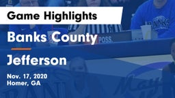 Banks County  vs Jefferson  Game Highlights - Nov. 17, 2020