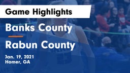Banks County  vs Rabun County  Game Highlights - Jan. 19, 2021