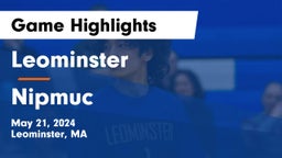 Leominster  vs Nipmuc Game Highlights - May 21, 2024
