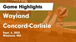 Wayland  vs Concord-Carlisle  Game Highlights - Sept. 6, 2023