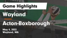 Wayland  vs Acton-Boxborough  Game Highlights - May 4, 2022