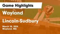 Wayland  vs Lincoln-Sudbury  Game Highlights - March 28, 2024