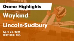 Wayland  vs Lincoln-Sudbury  Game Highlights - April 24, 2024