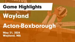 Wayland  vs Acton-Boxborough  Game Highlights - May 21, 2024
