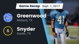 Recap: Greenwood   vs. Snyder  2017