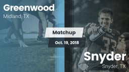 Matchup: Greenwood High vs. Snyder  2018