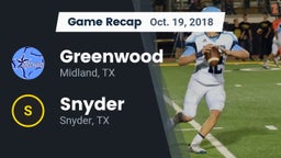 Recap: Greenwood   vs. Snyder  2018