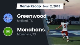 Recap: Greenwood   vs. Monahans  2018