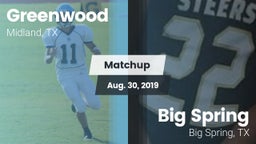 Matchup: Greenwood High vs. Big Spring  2019