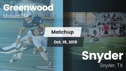 Matchup: Greenwood High vs. Snyder  2019