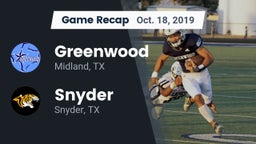 Recap: Greenwood   vs. Snyder  2019