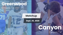 Matchup: Greenwood High vs. Canyon  2020