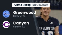 Recap: Greenwood   vs. Canyon  2020