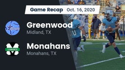 Recap: Greenwood   vs. Monahans  2020