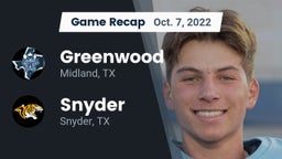 Recap: Greenwood   vs. Snyder  2022