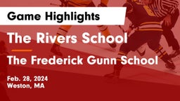 The Rivers School vs The Frederick Gunn School Game Highlights - Feb. 28, 2024