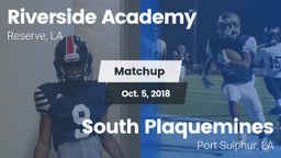Matchup: Riverside Academy vs. South Plaquemines  2018