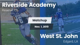 Matchup: Riverside Academy vs. West St. John  2019