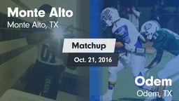 Matchup: Monte Alto High vs. Odem  2016