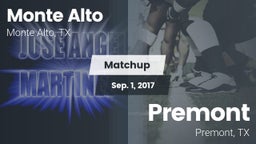 Matchup: Monte Alto High vs. Premont  2017