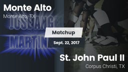 Matchup: Monte Alto High vs. St. John Paul II  2017