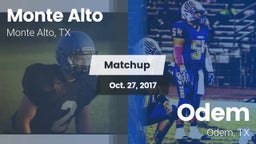 Matchup: Monte Alto High vs. Odem  2017