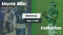 Matchup: Monte Alto High vs. Falfurrias  2018