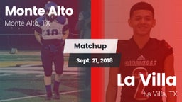 Matchup: Monte Alto High vs. La Villa  2018