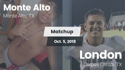 Matchup: Monte Alto High vs. London  2018