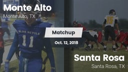 Matchup: Monte Alto High vs. Santa Rosa  2018