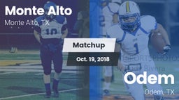 Matchup: Monte Alto High vs. Odem  2018