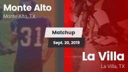 Matchup: Monte Alto High vs. La Villa  2019