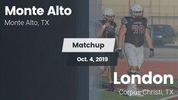 Matchup: Monte Alto High vs. London  2019