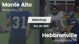 Matchup: Monte Alto High vs. Hebbronville  2019