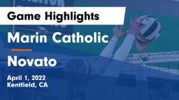 Marin Catholic  vs Novato  Game Highlights - April 1, 2022
