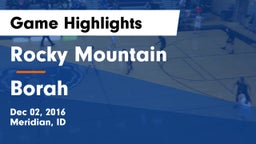 Rocky Mountain  vs Borah  Game Highlights - Dec 02, 2016