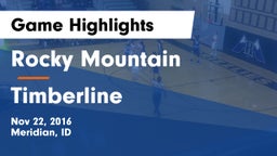 Rocky Mountain  vs Timberline  Game Highlights - Nov 22, 2016