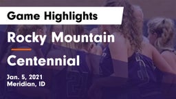 Rocky Mountain  vs Centennial  Game Highlights - Jan. 5, 2021