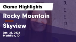 Rocky Mountain  vs Skyview  Game Highlights - Jan. 25, 2022