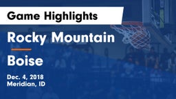 Rocky Mountain  vs Boise  Game Highlights - Dec. 4, 2018
