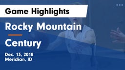 Rocky Mountain  vs Century  Game Highlights - Dec. 13, 2018