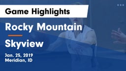 Rocky Mountain  vs Skyview  Game Highlights - Jan. 25, 2019