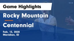 Rocky Mountain  vs Centennial  Game Highlights - Feb. 13, 2020