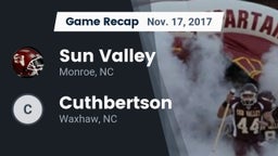 Recap: Sun Valley  vs. Cuthbertson  2017
