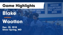 Blake  vs Wootton  Game Highlights - Dec. 20, 2018