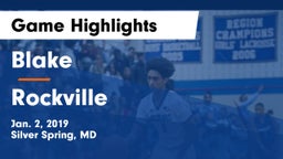 Blake  vs Rockville  Game Highlights - Jan. 2, 2019