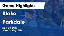 Blake  vs Parkdale  Game Highlights - Nov. 30, 2019