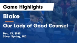 Blake  vs Our Lady of Good Counsel  Game Highlights - Dec. 13, 2019