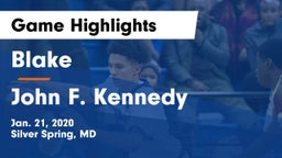Blake  vs John F. Kennedy  Game Highlights - Jan. 21, 2020